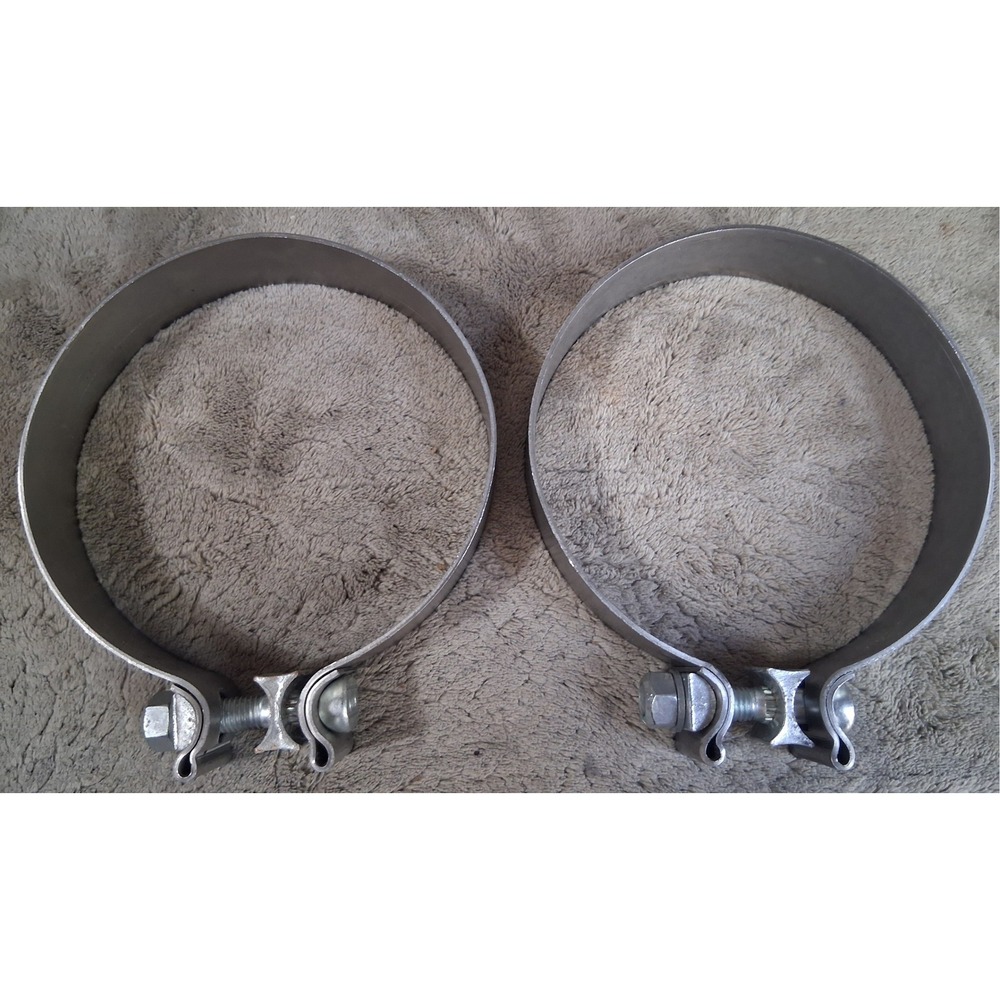 Lot of 2 Genuine Torca AccuSeal 5" Exhaust Band Clamps Heavy Duty 10.9 Bolt OD